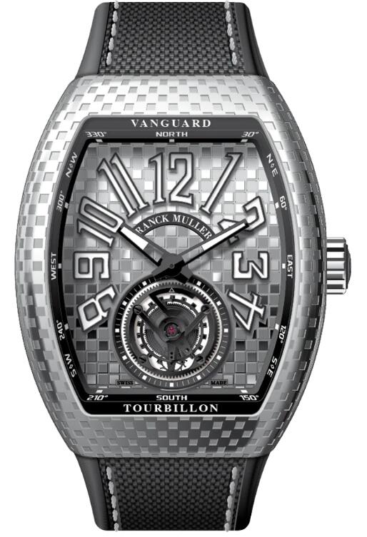 Buy Franck Muller Vanguard Pixel Stainless Steel Tourbillon Replica Watch for sale Cheap Price V 45 T PXL (NR) (AC) (PXL AC BLC NR)